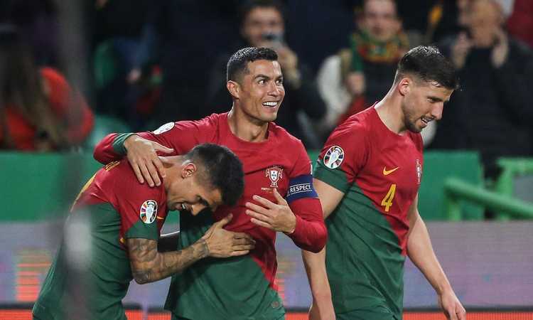 Qual. Euro 2024: poker Portogallo. Hojlund e Krunic show. Elmas lancia la Macedonia del Nord