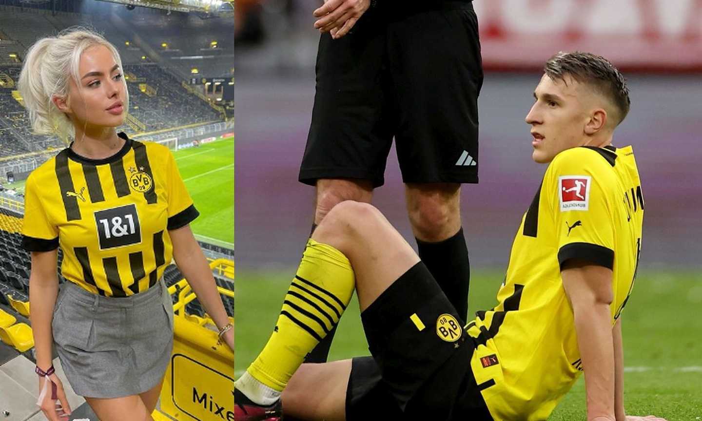 Infortunio Schlotterbeck, l'infermiera sexy tifosa del Dortmund offre un trattamento speciale FOTO