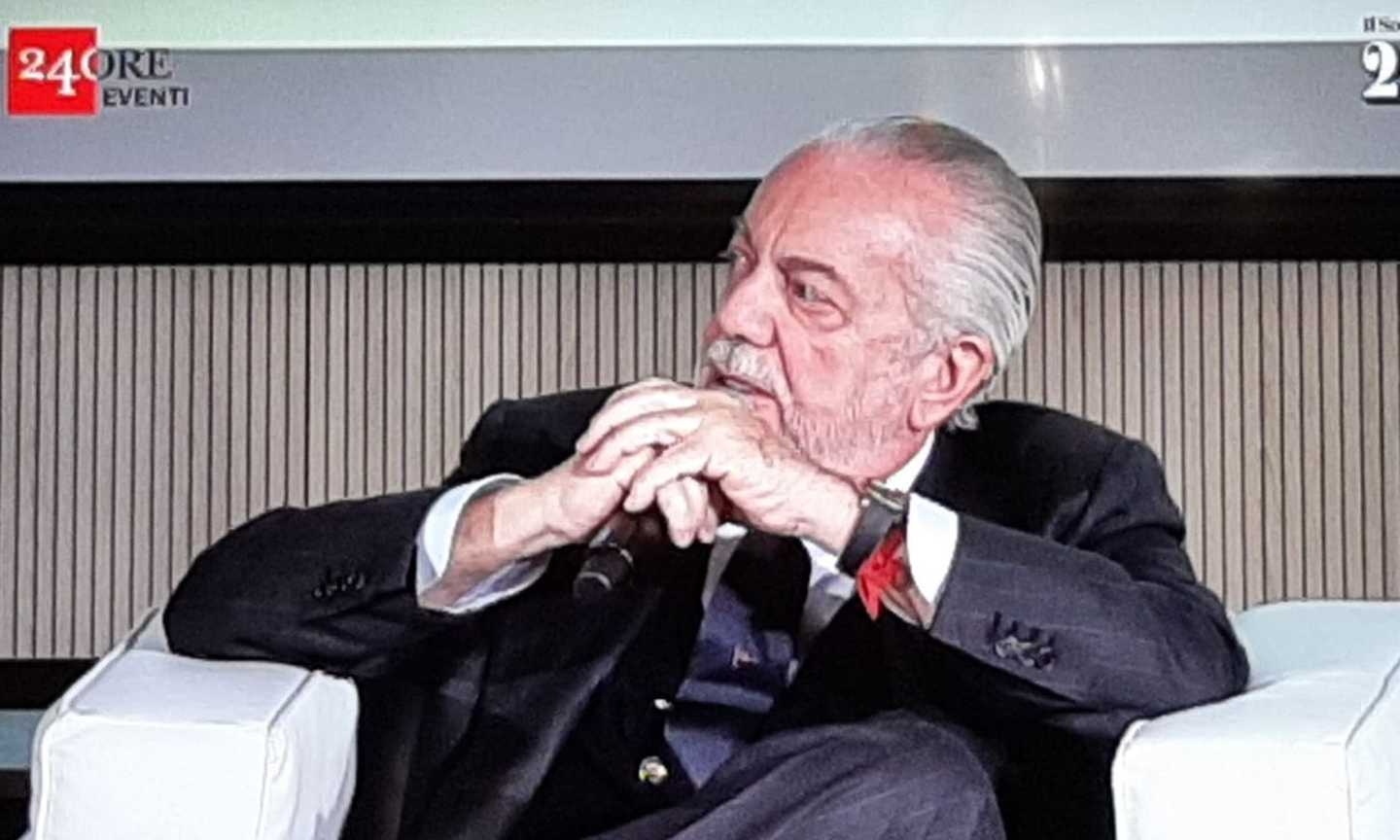 Napoli, De Laurentiis: 'Certi tifosi vanno eliminati, vedrò Piantedosi. Stadi? A Firenze un nemico del calcio'