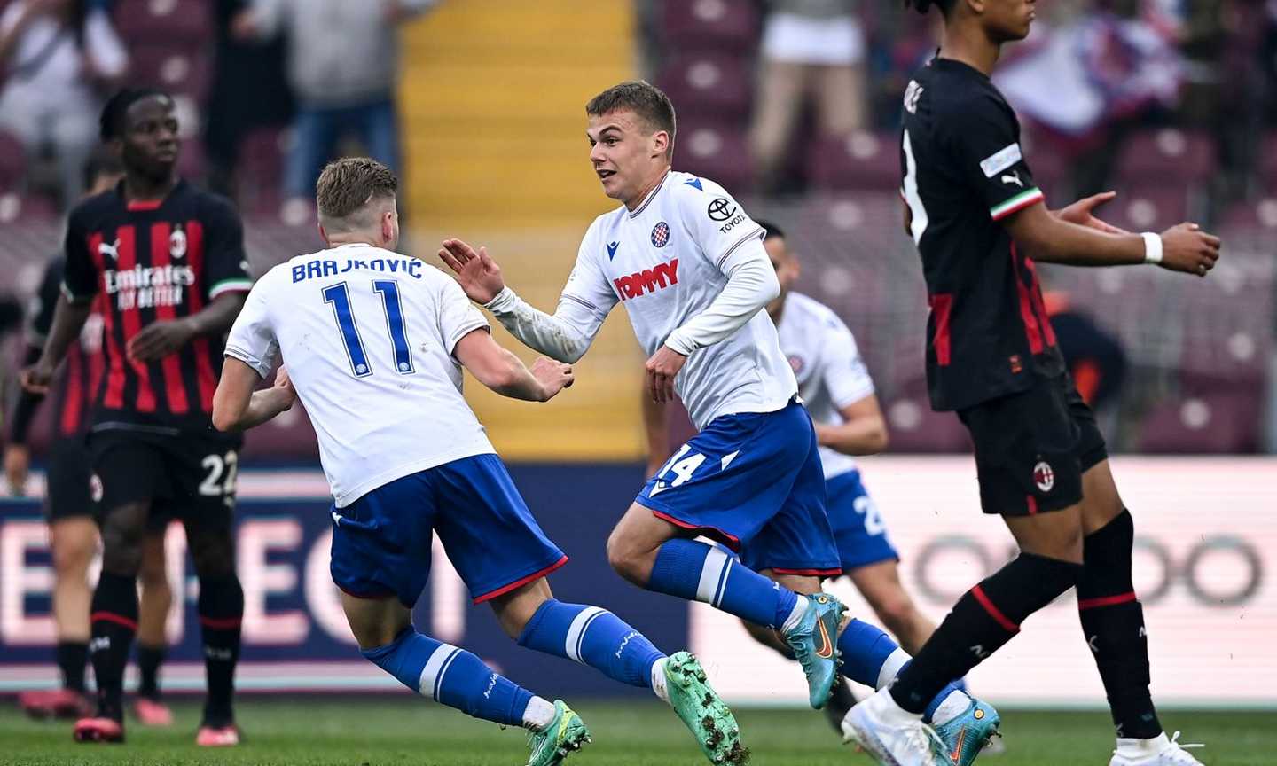 Il Milan si arrende in semifinale di Youth League: l'Hajduk passa 3-1 e interrompe il sogno rossonero