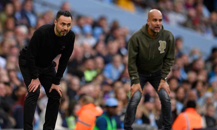 Guardiola esalta De Zerbi: 'Tra i più influenti degli ultimi 20 anni. Il suo Brighton è come un ristorante stellato'