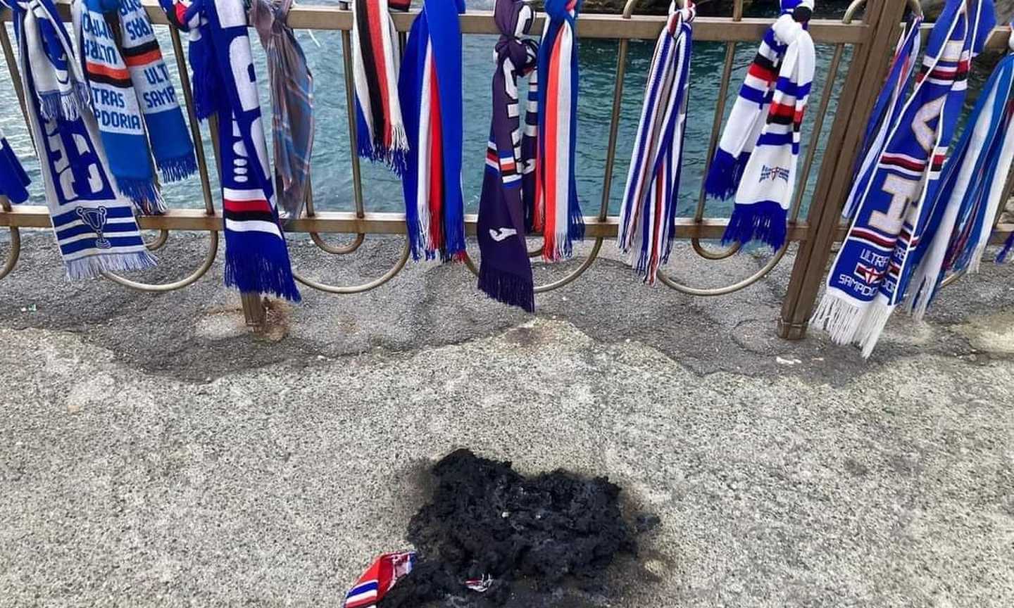 Rabbia Sampdoria: ancora uno sfregio alla memoria di Vialli, vandalizzato di nuovo il murale di Quinto FOTO