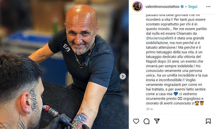 Napoli Spalletti Come Pioli Il Tatuaggio Storico Per Festeggiare Lo