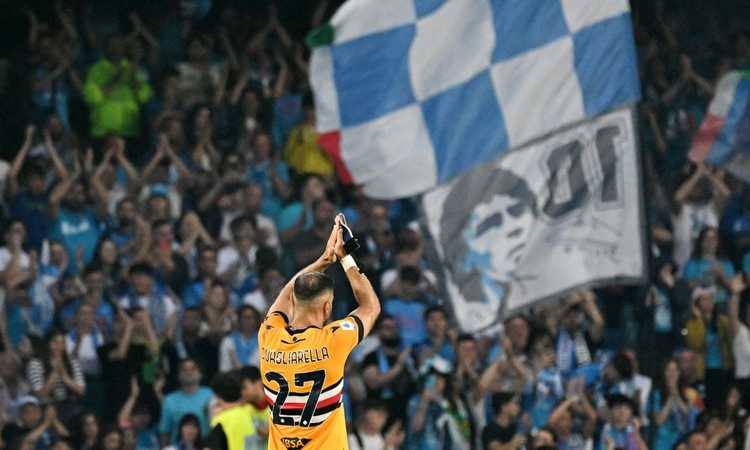 Napoli-Sampdoria: Quagliarella in lacrime VIDEO