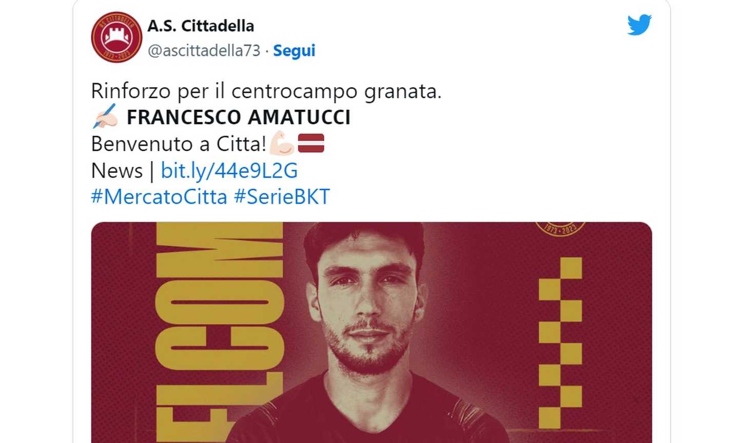 Cittadella, UFFICIALE: preso anche il 2001 Amatucci