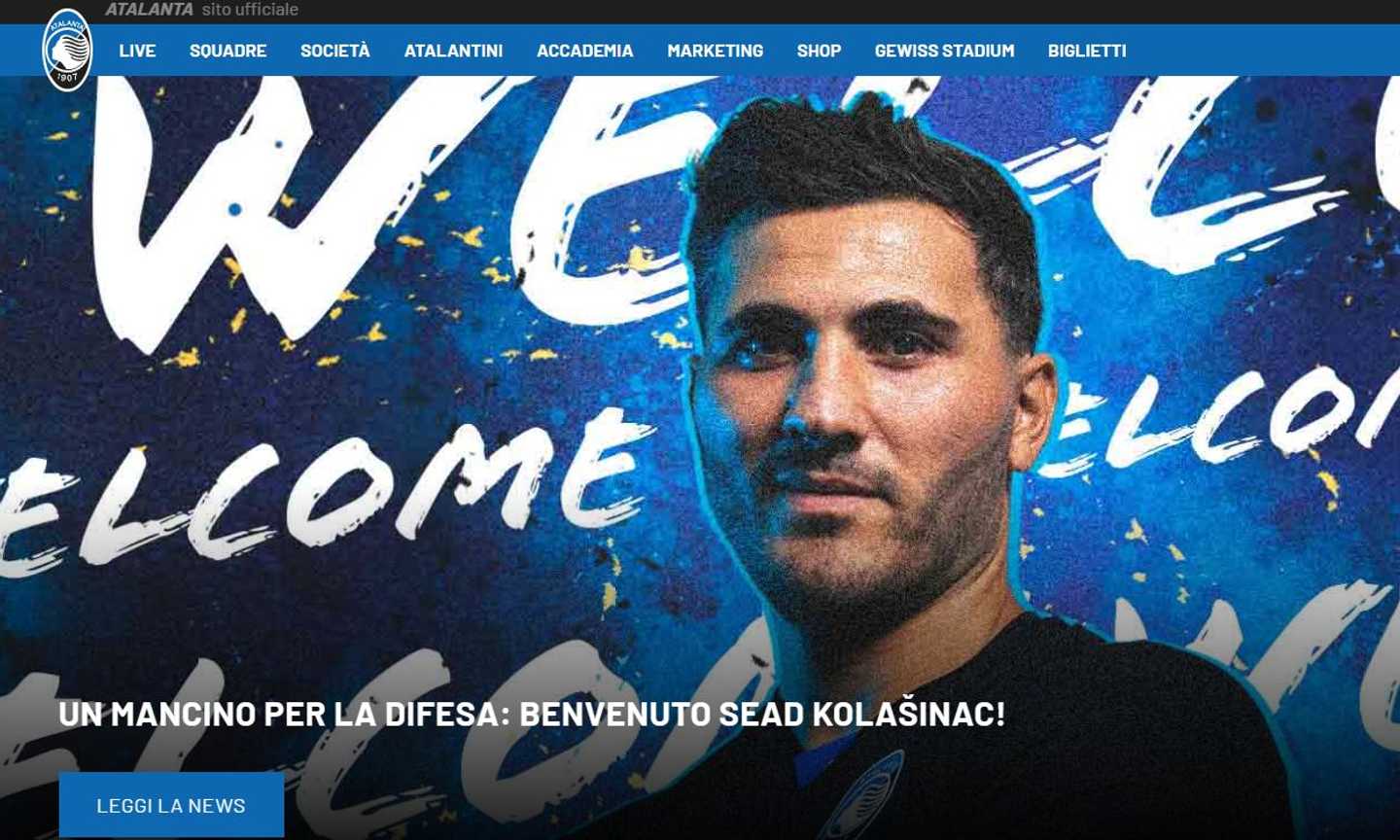 Atalanta, UFFICIALE: colpo Kolasinac