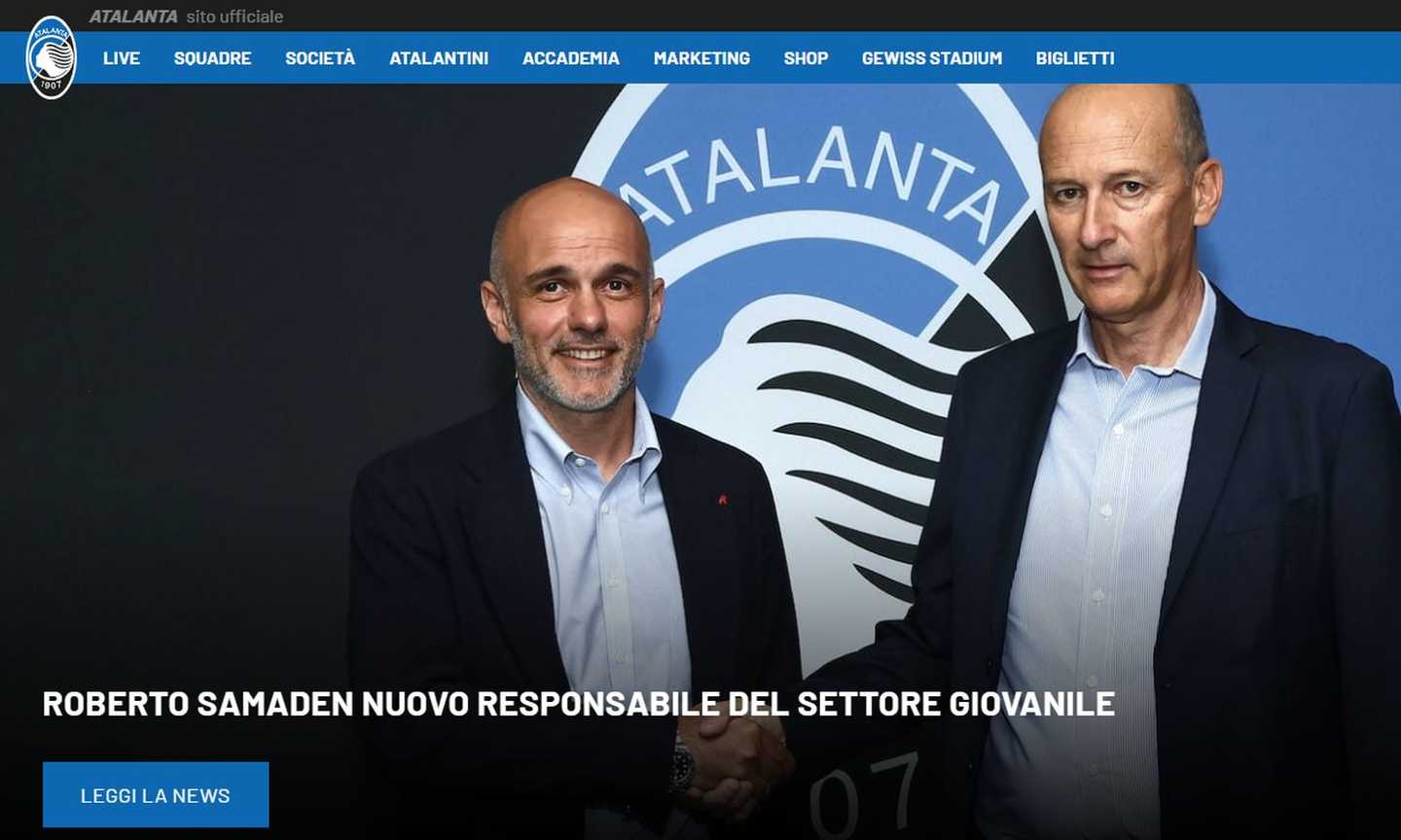 Atalanta, UFFICIALE: Samaden nuovo responsabile del settore giovanile