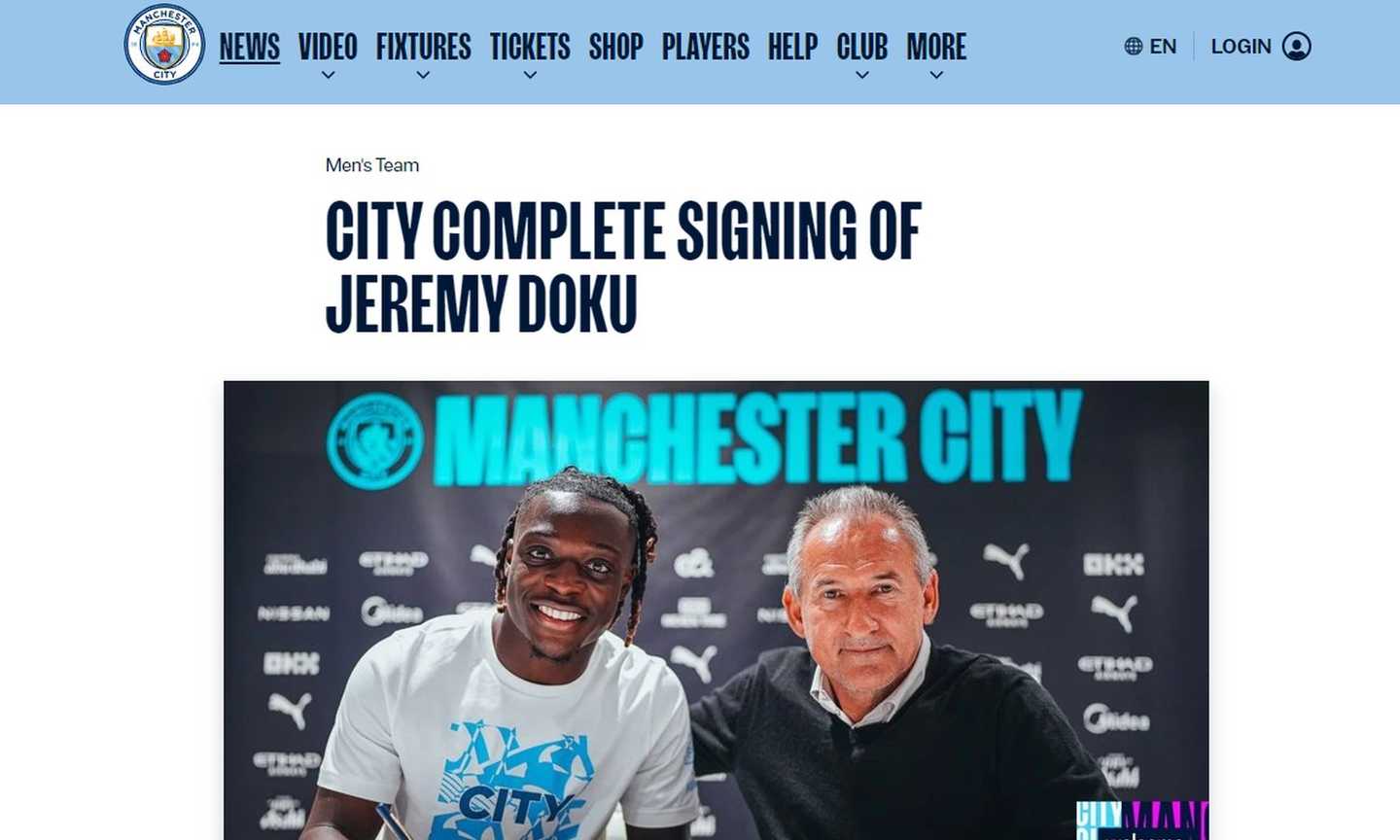 Manchester City, UFFICIALE: preso Doku, le cifre dell'affare