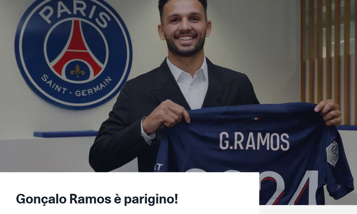 PSG, UFFICIALE: preso Goncalo Ramos per 65 milioni più bonus. Benfica, il sostituto è Cabral