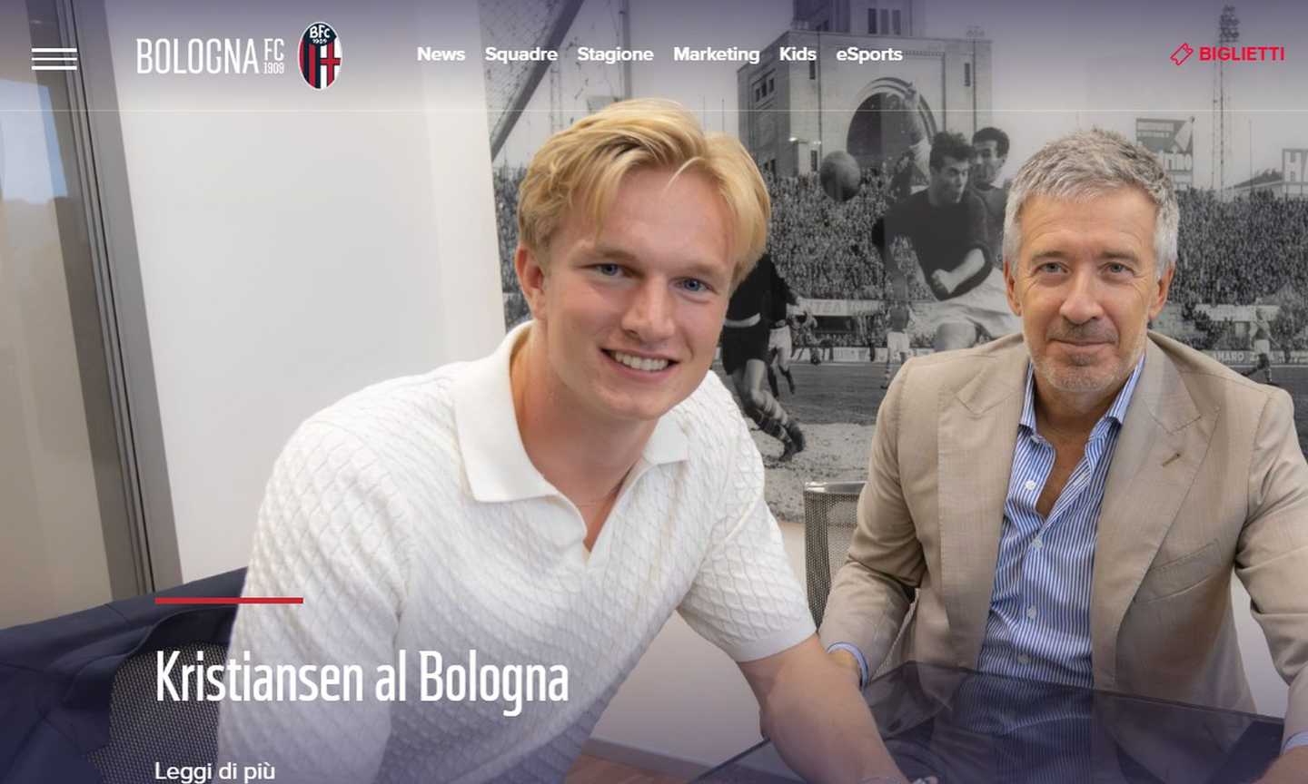 Bologna, Kristiansen: 'Ho seguito i consigli di Maresca e Skov Olsen'