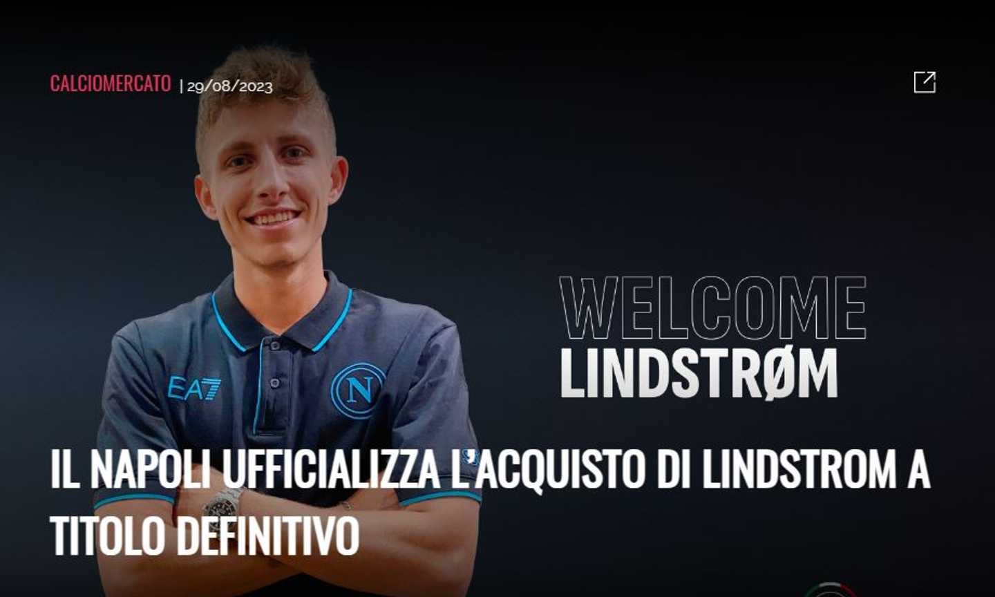 Napoli, UFFICIALE: Lindstrom ha scelto il nuovo numero di maglia