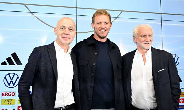Germania, Nagelsmann sul contratto breve: 'La fiducia non si dà solo con i quinquennali' Germania, Nagelsmann sul contratto breve: 'La fiducia non si dà solo con i quinquennali'