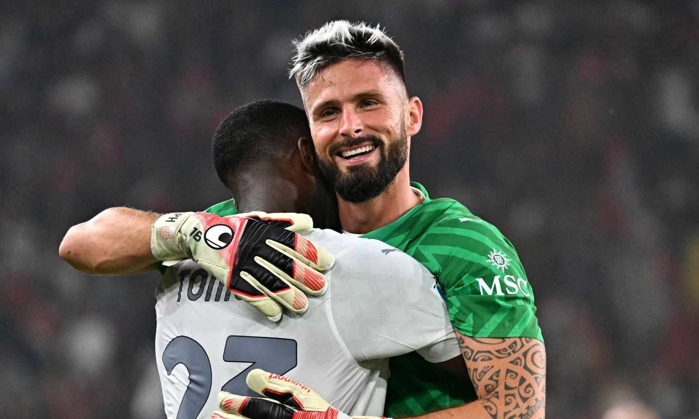 Milan, Giroud: 'La parata contro il Genoa? Piccolo ematoma ma sto bene. Punizione? Serenità'