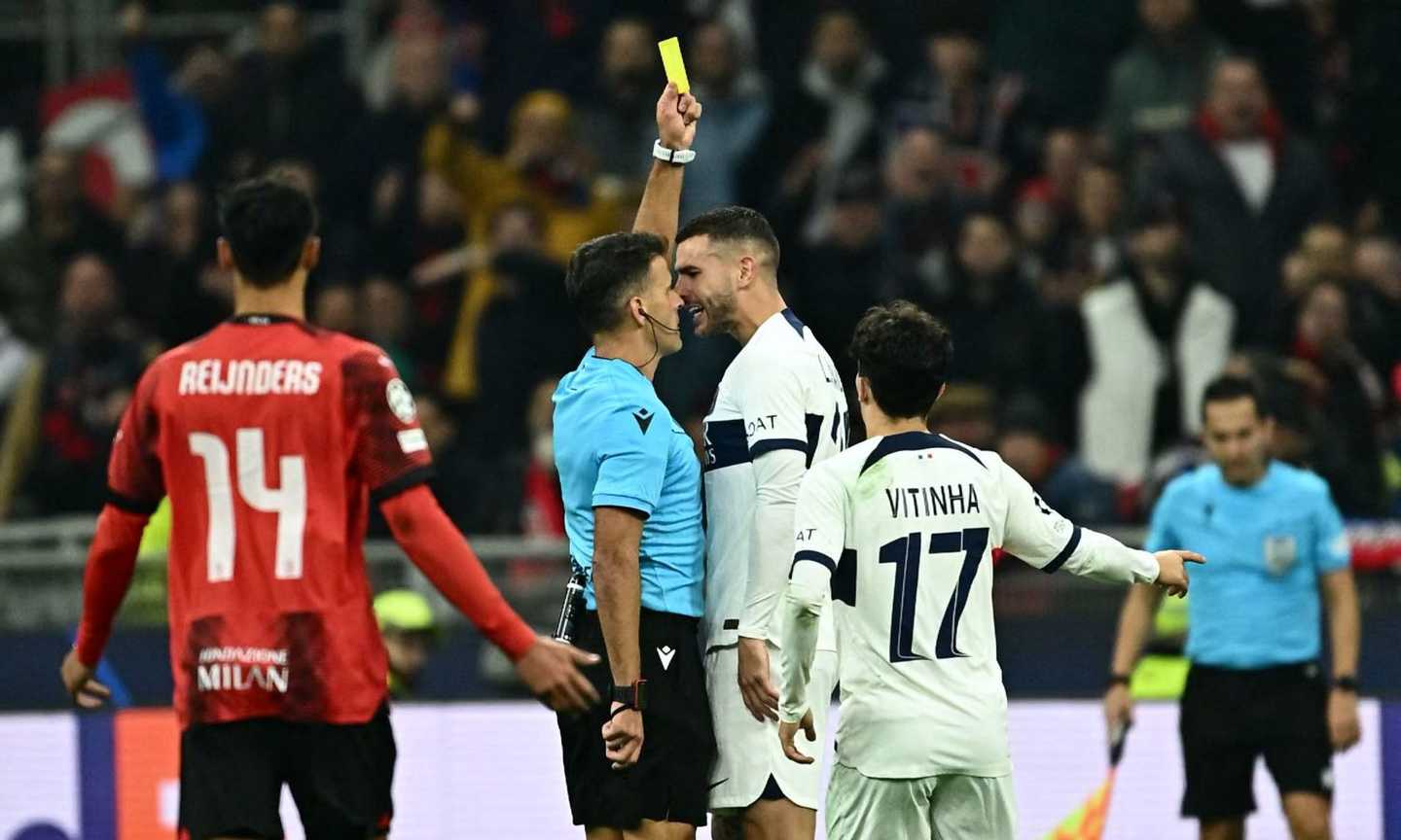 Milan-Psg, la MOVIOLA: manca un giallo a Skriniar (ammonito dopo), Musah salta il Dortmund