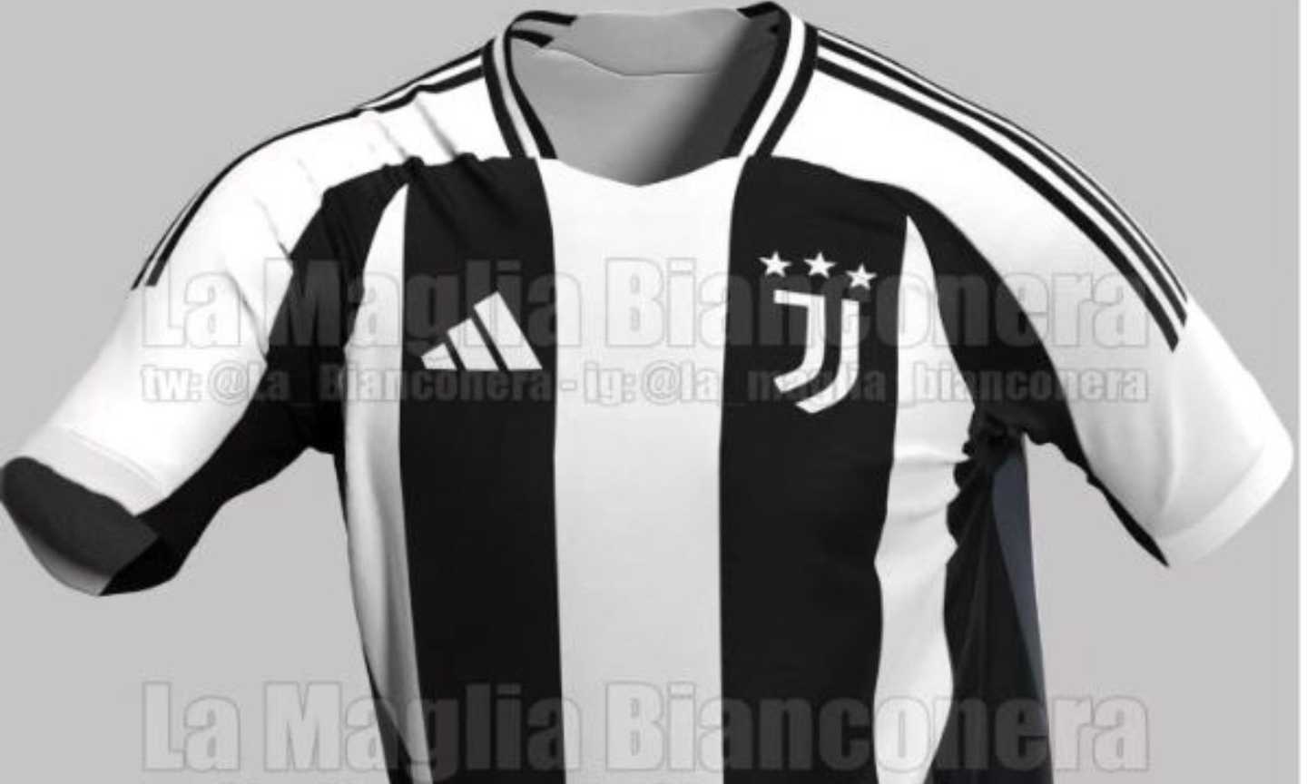 Juve, le prime immagini della maglia 2024/25: strisce larghe, giallo e... old style FOTO