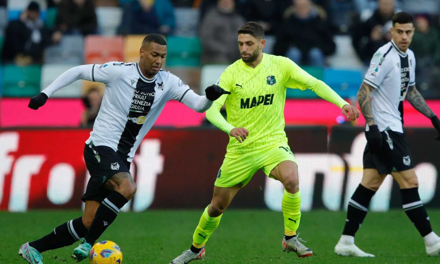 Tra Udinese e Sassuolo vince lo spettacolo: 2-2, Berardi salva Dionisi