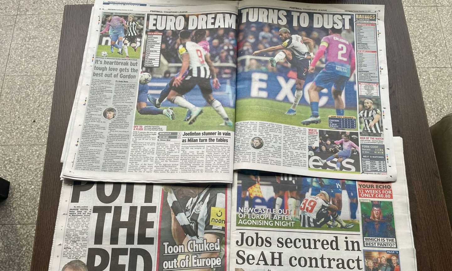 Qui Newcastle, la rassegna stampa: 'Gli esclusi del Chelsea ridono con il Milan'