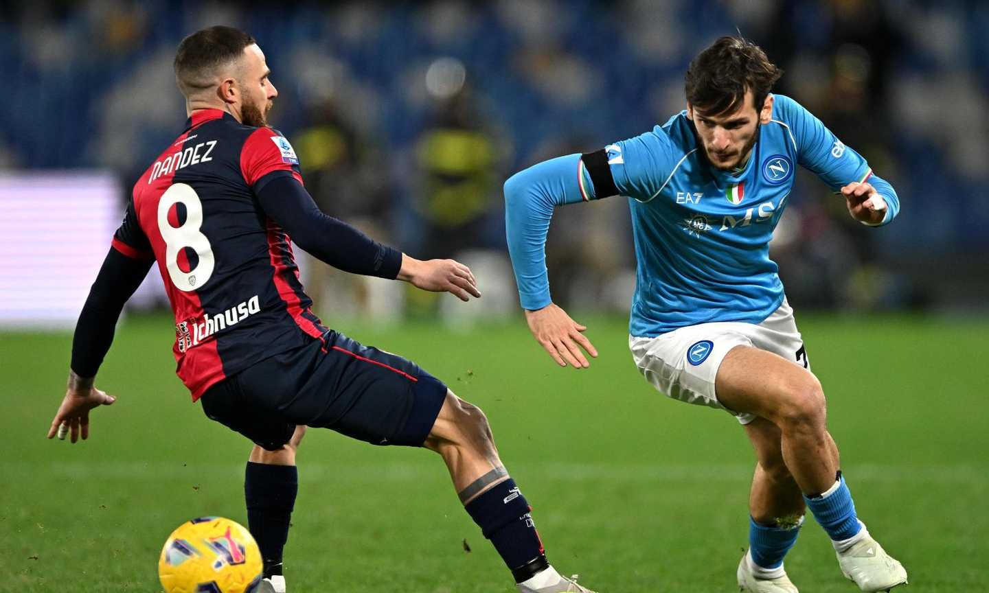 Napoli-Cagliari, la MOVIOLA: gol annullato a Politano per fuorigioco di Osimhen