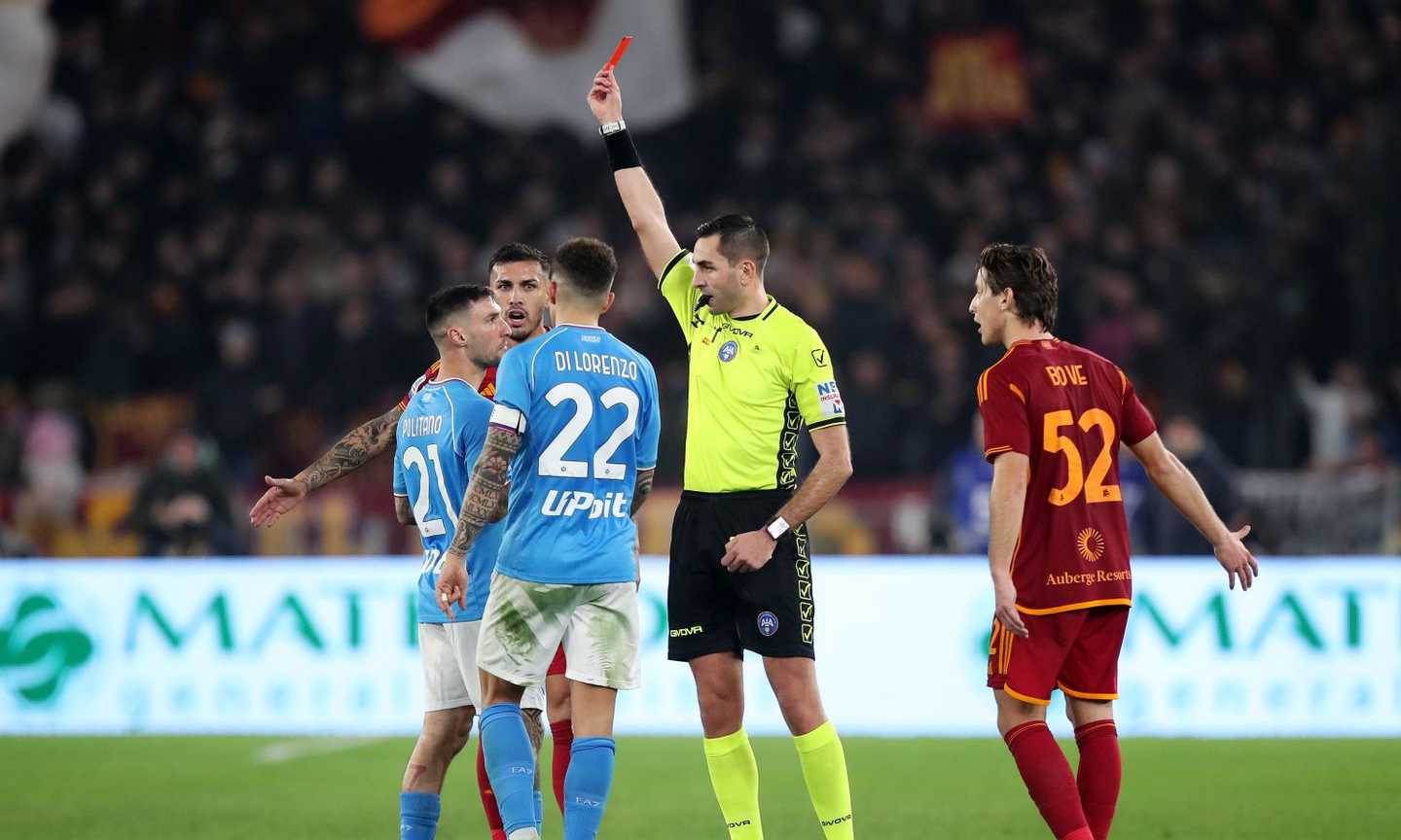 Roma-Napoli, rivivi la moviola: dubbi sull'espulsione di Osimhen