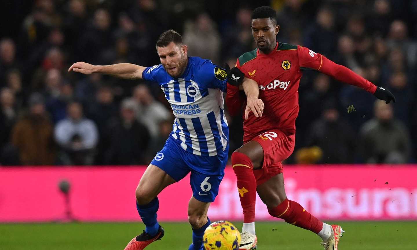 Premier League, il Brighton non va oltre il pareggio con il Wolverhampton: De Zerbi 7° con il Man United