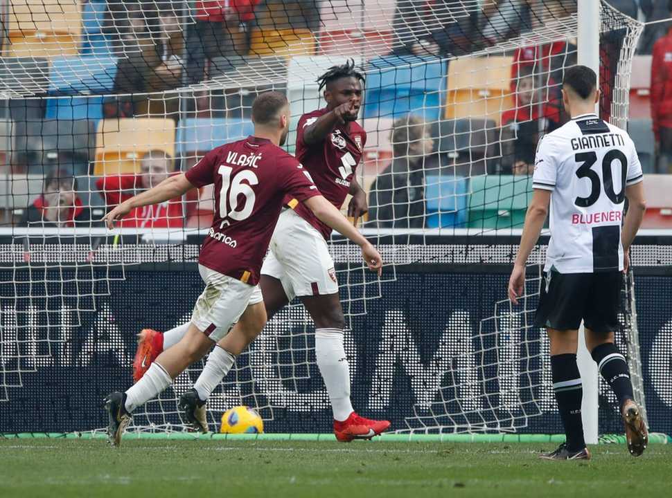 Il Torino torna a vincere 02 all'Udinese, Juric a 3 dall'Europa