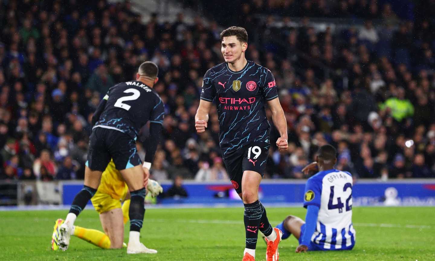 Brighton-Manchester City 0-4 LIVE: torna al gol Alvarez