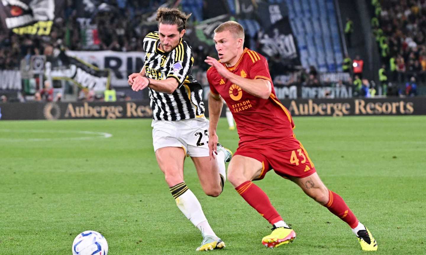 Roma-Juventus 1-1 LIVE: Danilo salva su Kristensen, Svilar para su Locatelli