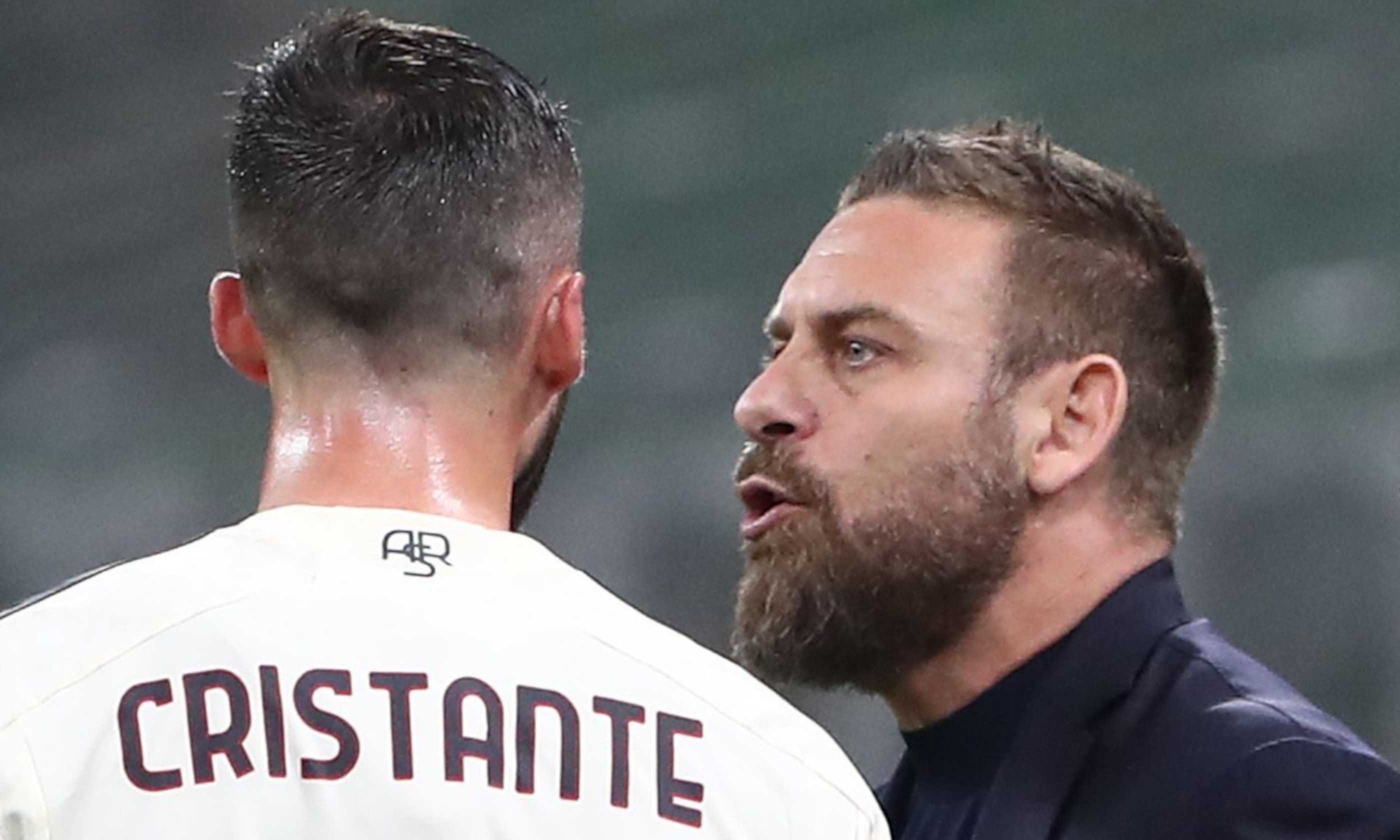 Roma, tutto rientrato? Cristante si allena in gruppo dopo la lite con De Rossi