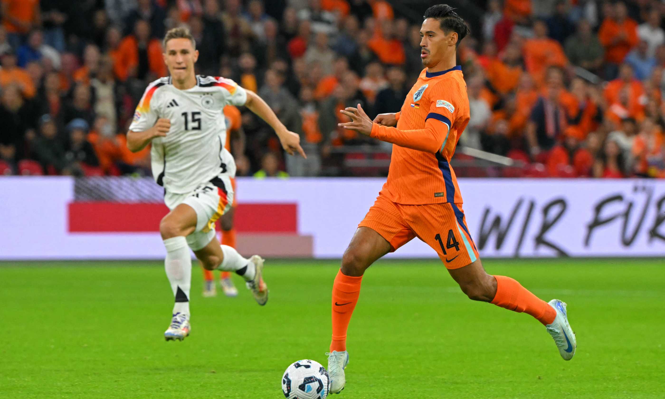 Nations League: Olanda-Germania 2-2, in gol Reijnders e Dumfries. Doppietta di Kane