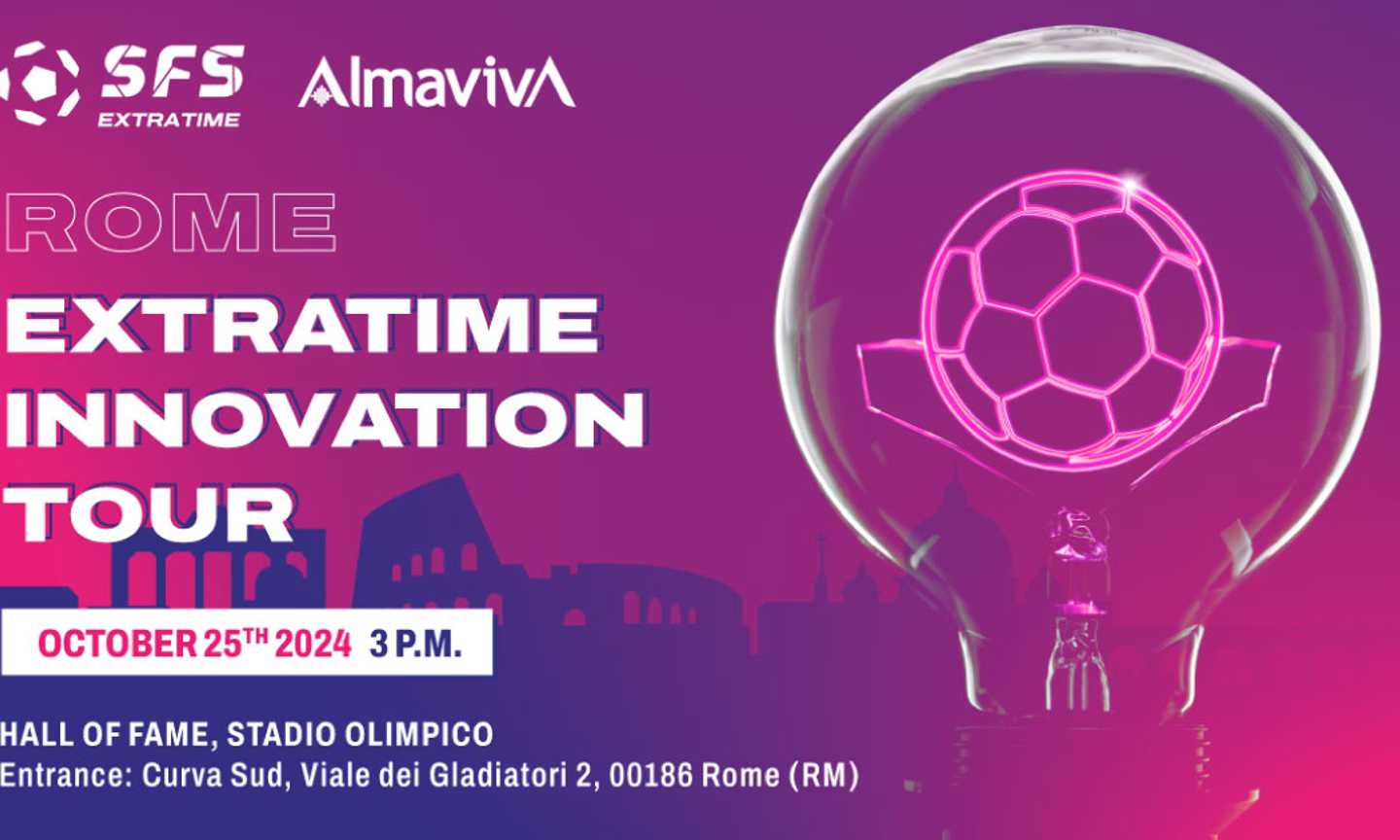 L'extratime Innovation Tour fa tappa a Roma: nuove tecnologie applicate al calcio