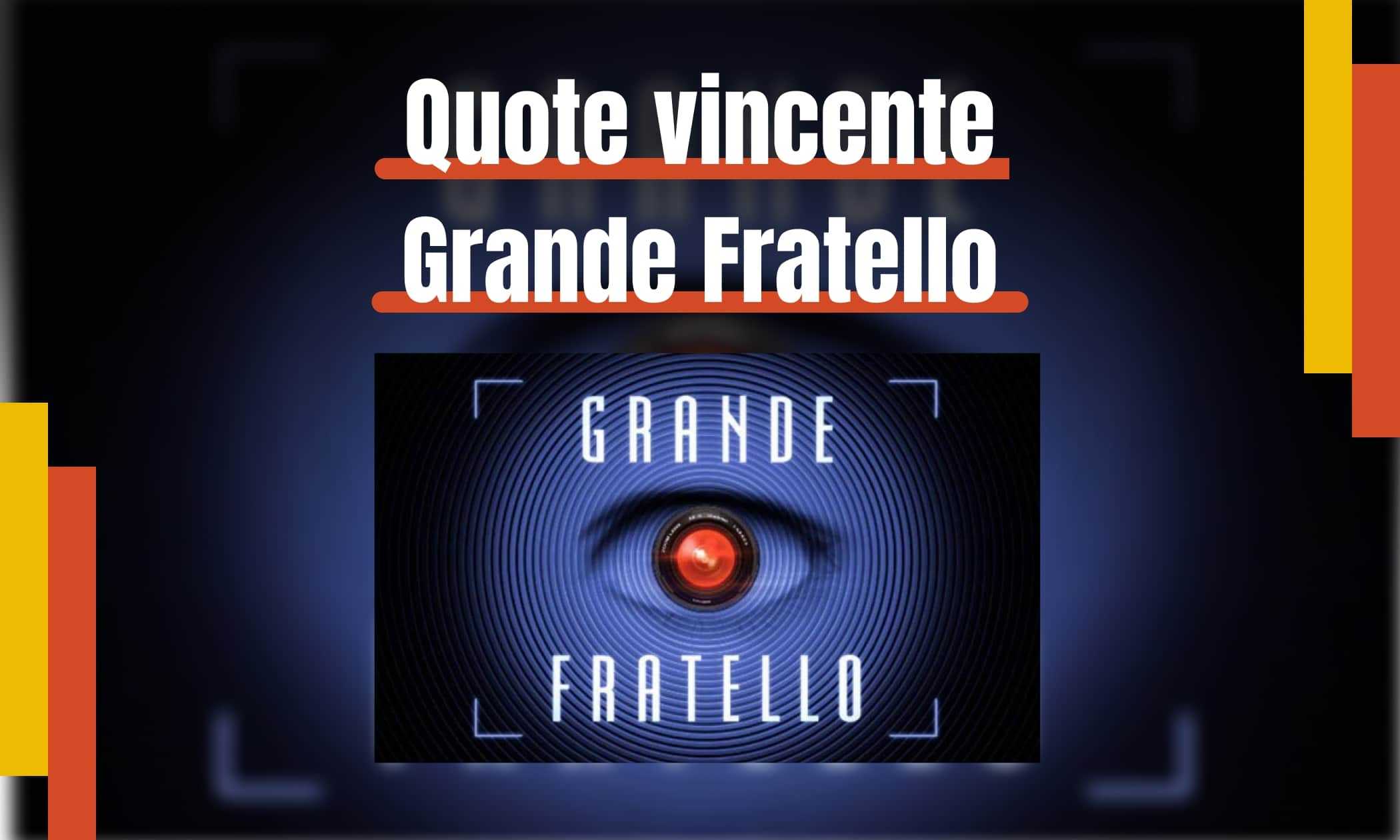 Quote vincente Grande Fratello, le scommesse sui favoriti del GF Vip