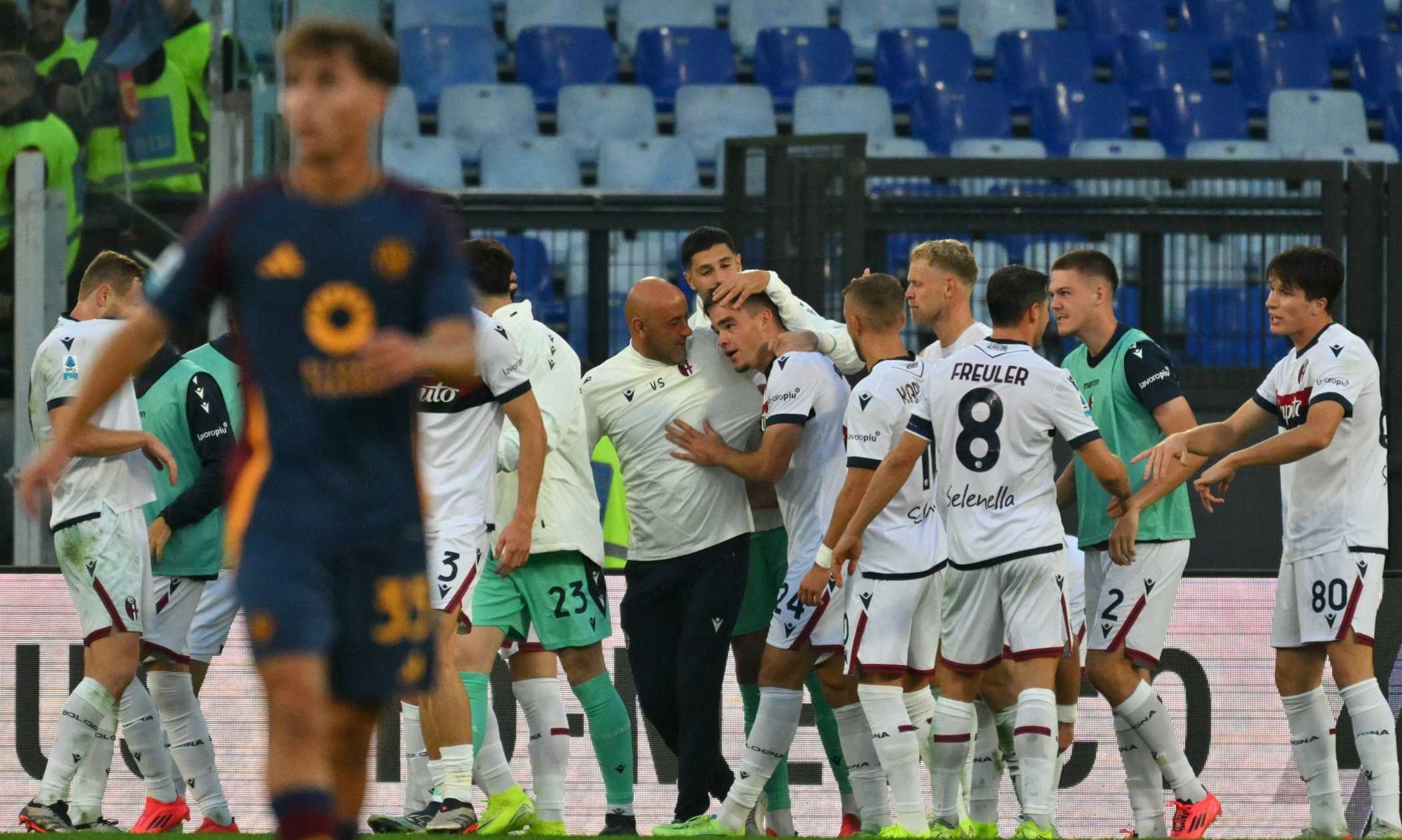 Roma-Bologna 2-3, il tabellino