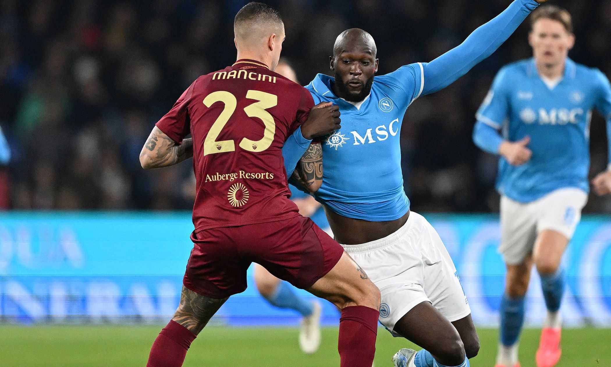 Napoli-Roma, la MOVIOLA LIVE: Lukaku rischia su Celik, nemmeno giallo e nessun intervento del VAR