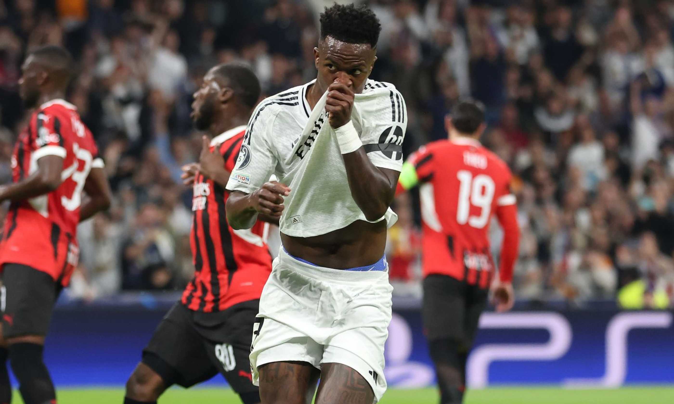 Real Madrid-Milan 1-1 LIVE: Vinicius con lo scavino su rigore. Lunin dice no a Reijnders