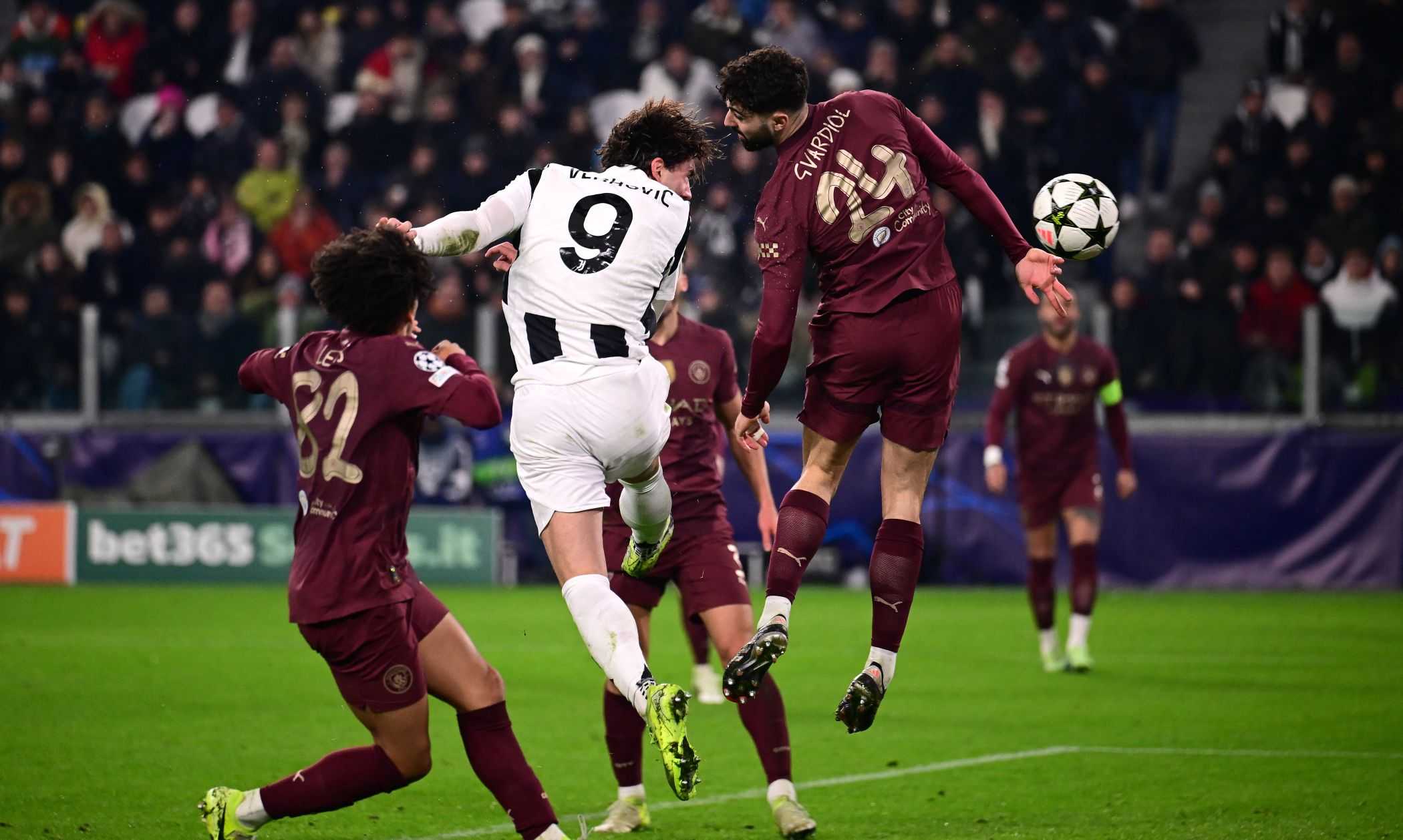 Juventus-Manchester City, la MOVIOLA: Rico Lewis chiede un mani di Gatti in area