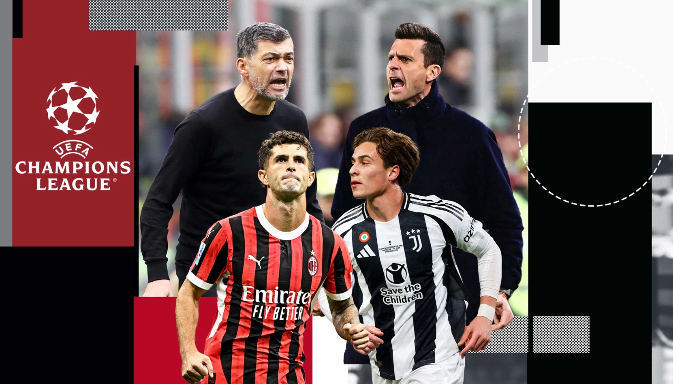 Champions League, probabile l'incrocio tra Milan e Juventus già ai playoff. E all'orizzonte c'è l'Inter 