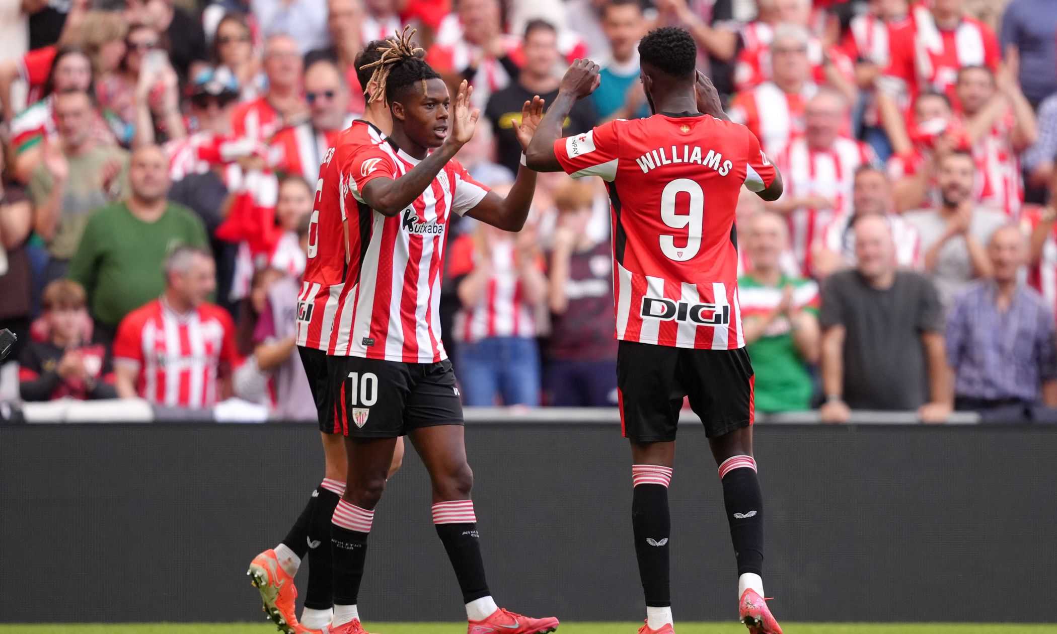 Roma, visto l'Athletic? Spettacolo a Bilbao, 7-1 al Valladolid coi fratelli Williams scatenati