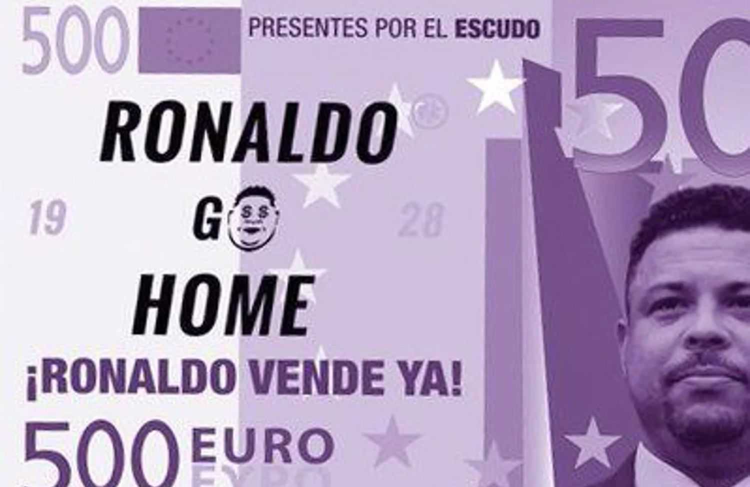 Valladolid-Barcellona, contestazione contro Ronaldo: 60.000 banconote col suo volto, "Vendi adesso!"