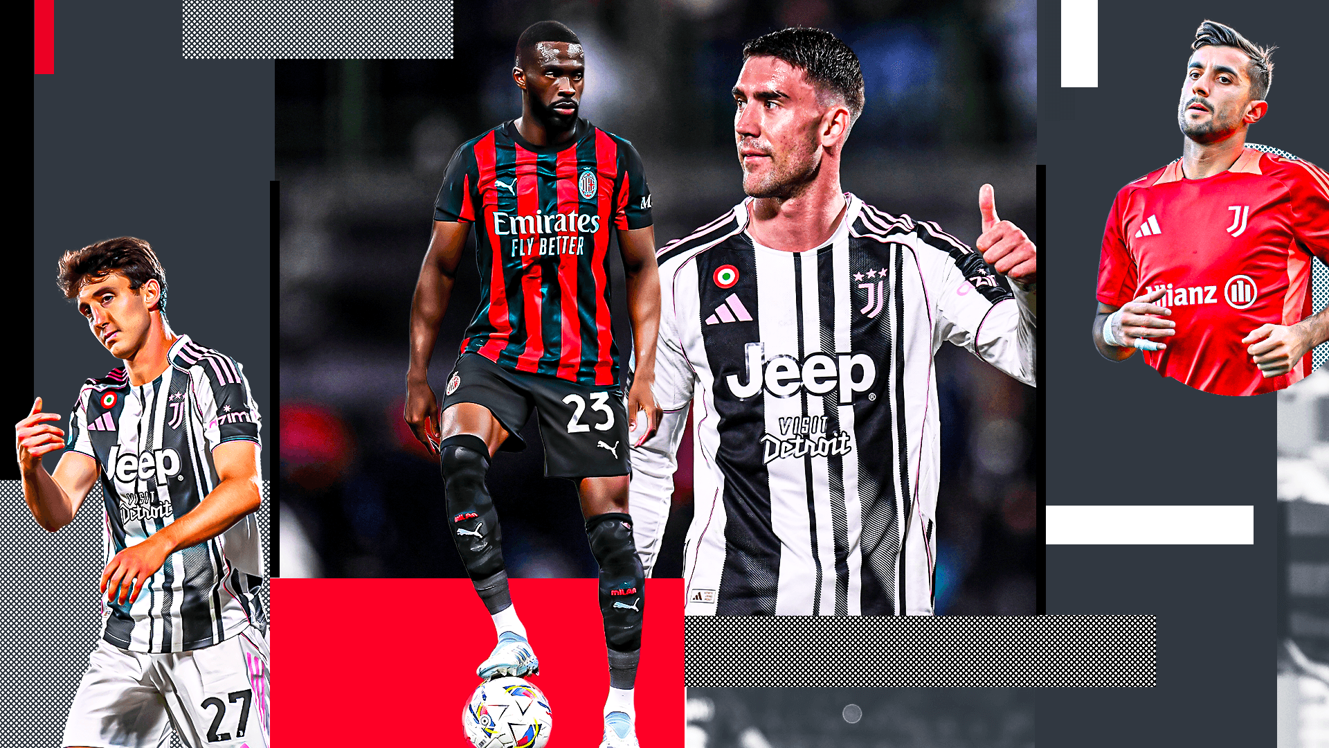 Juventus, asse caldo col Milan: da Vlahovic a Tomori, quanti intrecci