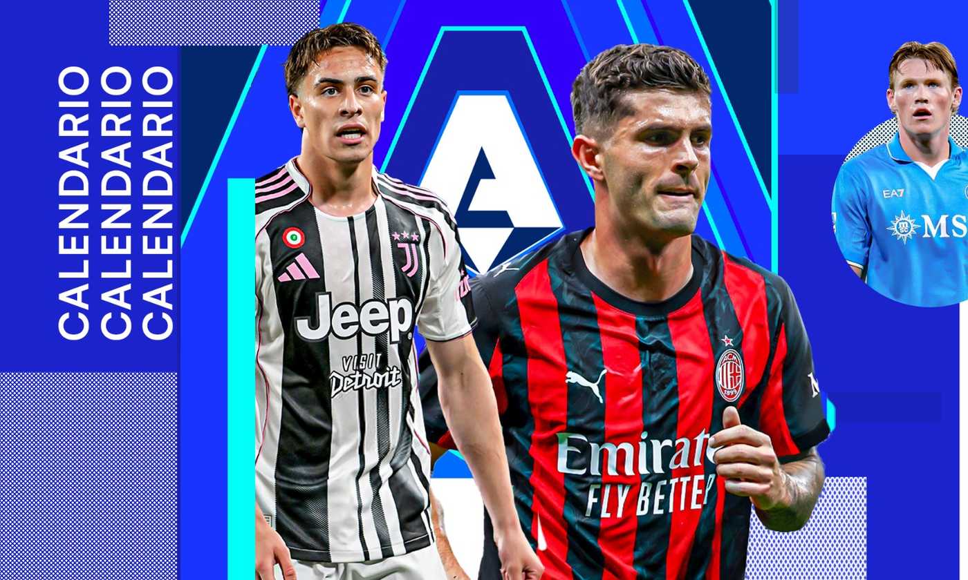 Serie A, il calendario 2025/26: Juventus-Inter alla 3ª giornata, Milan-Napoli alla 5ª. Derby di Milano alla 12ª