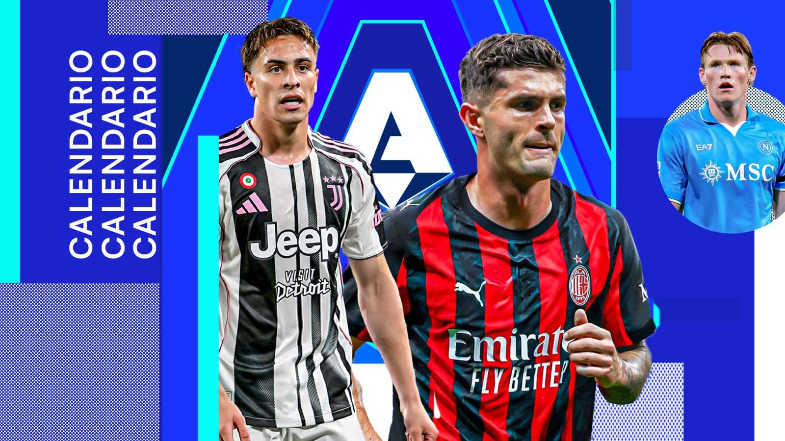 Serie A, il calendario 2025/26: Juventus-Inter alla 3ª giornata, Milan-Napoli alla 5ª. Derby di Milano alla 12ª